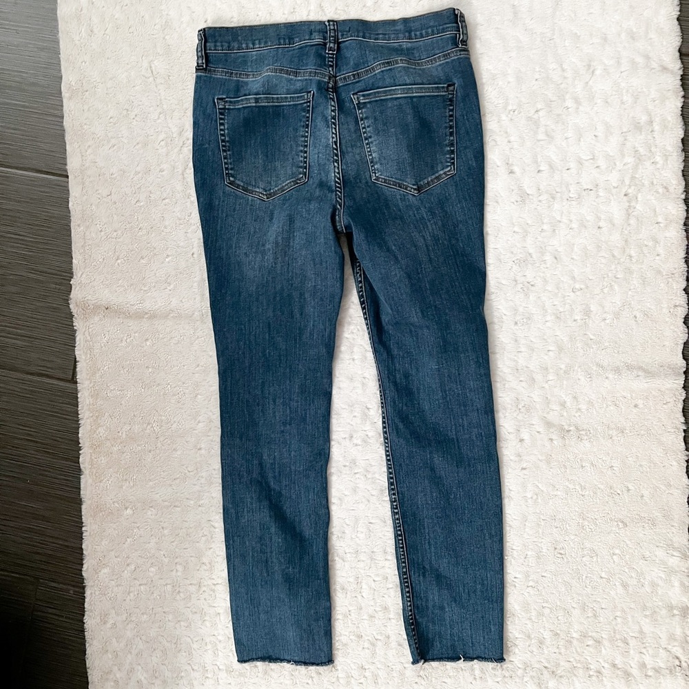 FREE PEOPLE Reagan Button Front Distressed Jeans - Picture 3 of 13